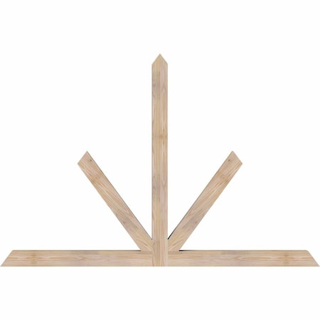 Ekena Millwork Saratoga Smooth Timber Gable Bracket, Douglas Fir, 72"W x 48"H x 3 1/2"D x 3 1/2"F, 16/12 Pitch GBW072X48X0404SAR00SDF